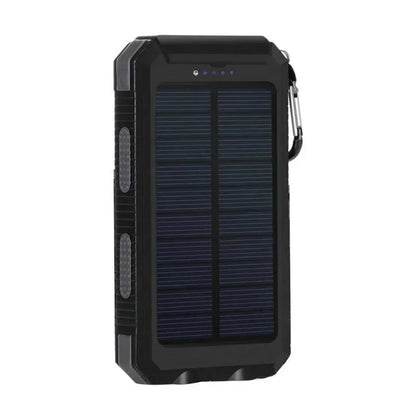 2000000Mah Solar Power Bank Waterproof Portable Solar Panel Powerbank External Battery Charger Powerbank with LED Camping Light