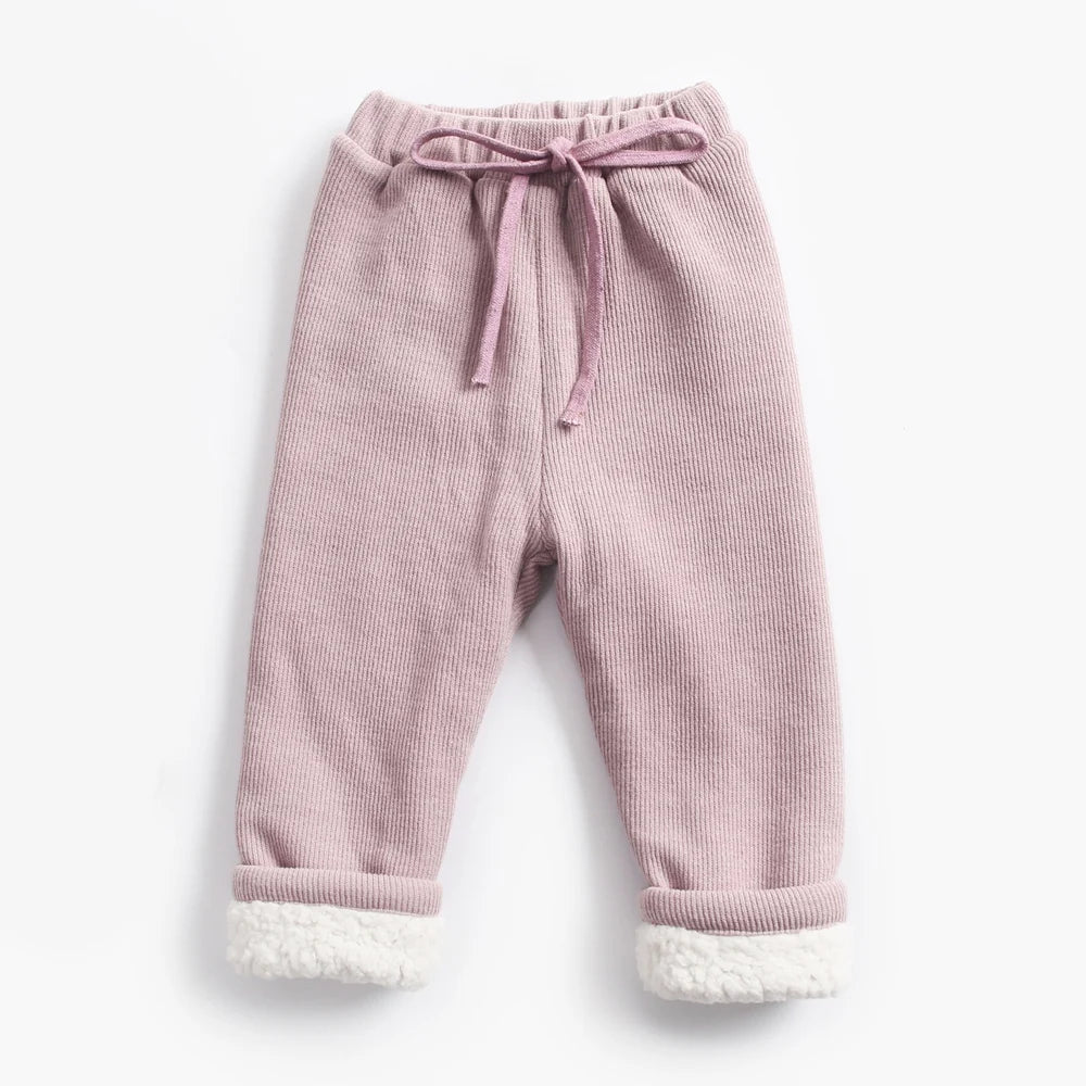 Winter Thickened Infants Long Pants Fashion Kids Pants Solid Warm Children Clothes