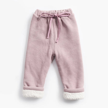 Winter Thickened Infants Long Pants Fashion Kids Pants Solid Warm Children Clothes