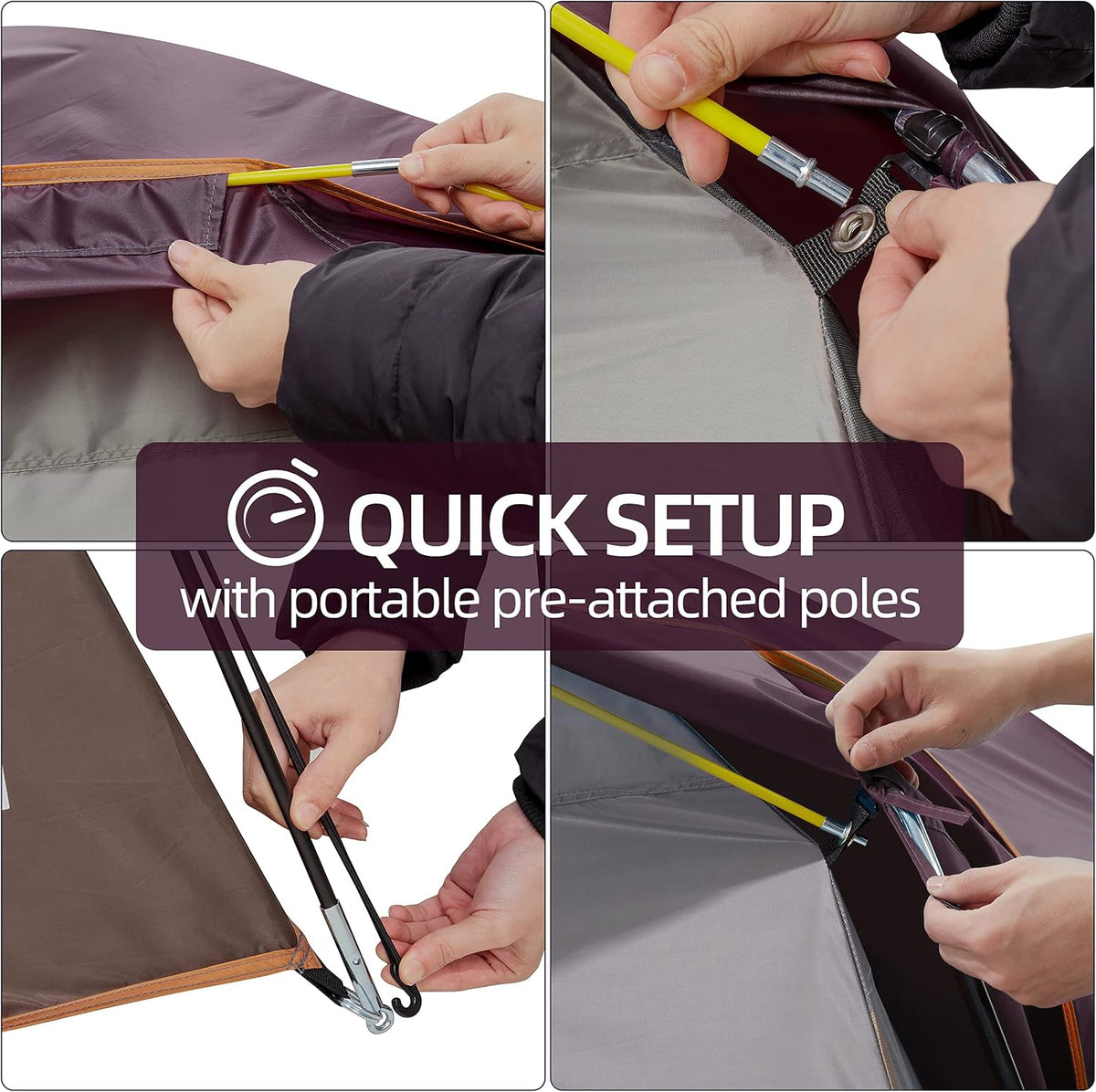 Tents for Camping 4/8 Person Waterproof Tent Quick Setup Folding Outdoor Backpacking Tents Family Hiking