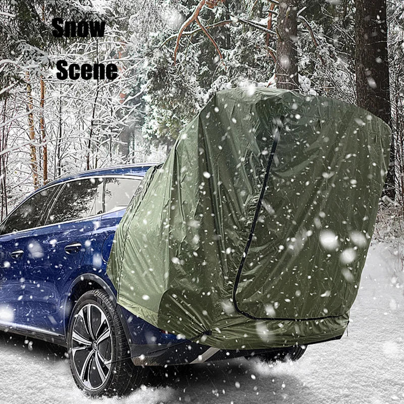 Outdoor Car Rear Tent Camping Picnic Car Rear Tent with Canopy Car Rear Extension Tent Sunshine-Proof Rain-Proof Car Rear Tent