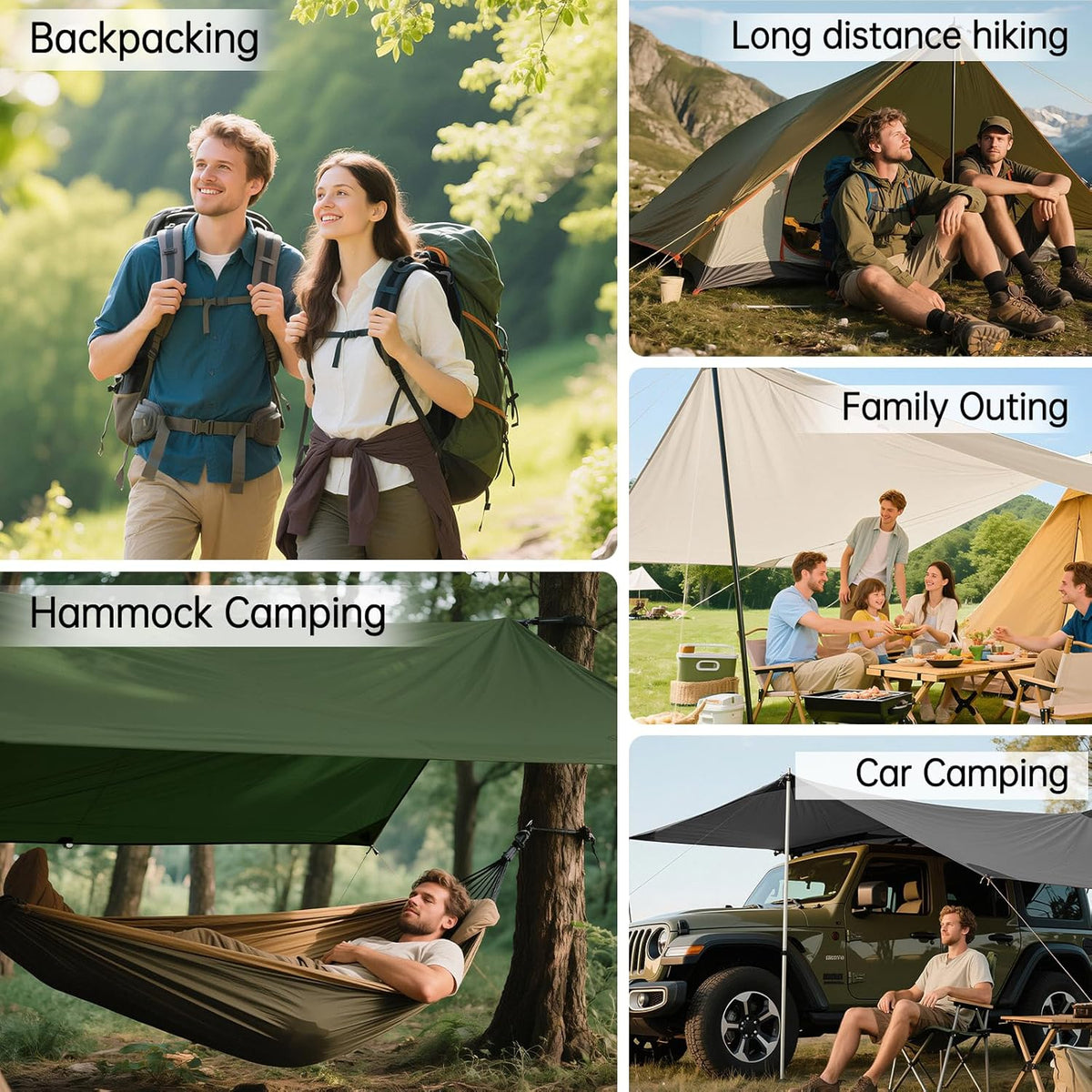 Waterproof Camping Tarp Shelter Awning