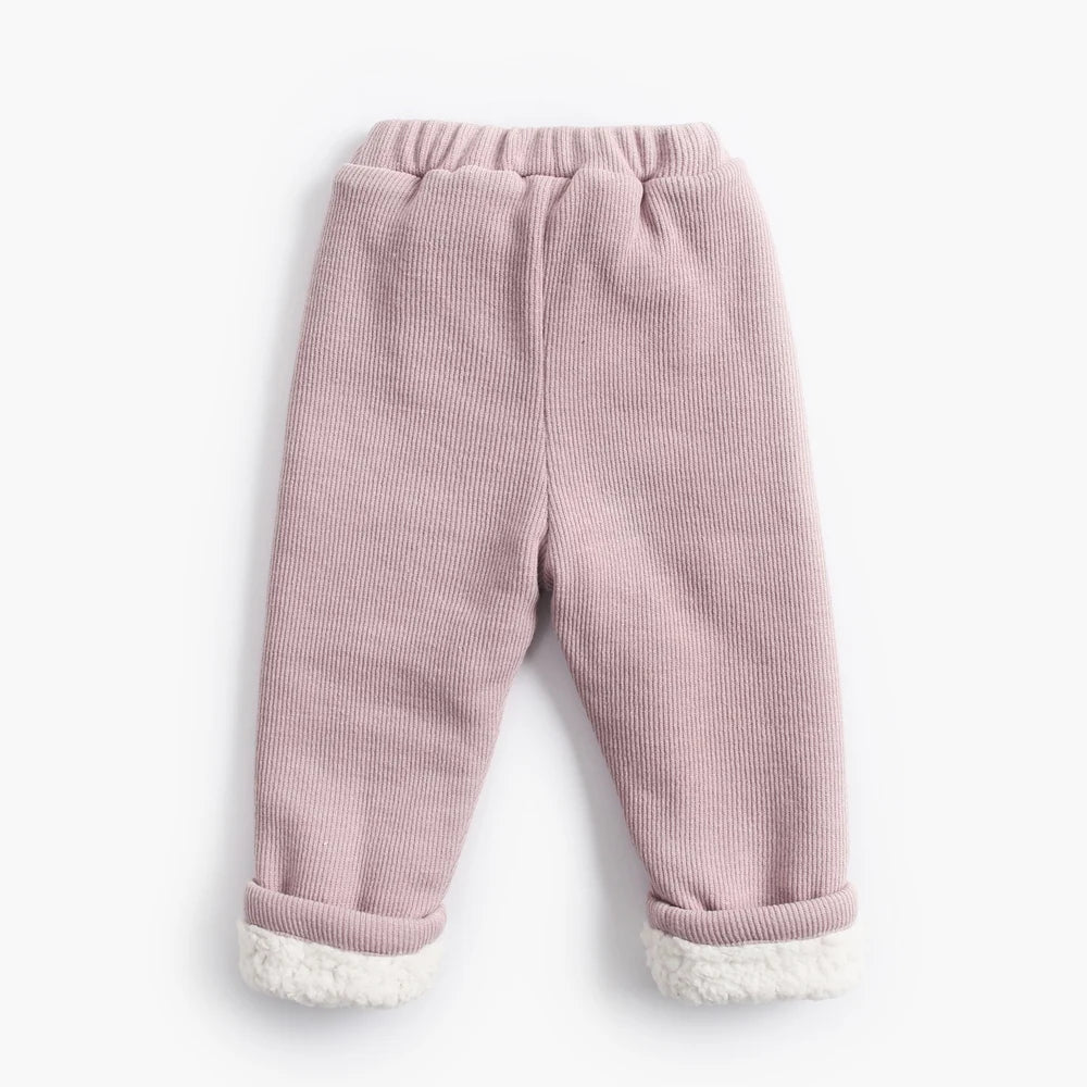 Winter Thickened Infants Long Pants Fashion Kids Pants Solid Warm Children Clothes