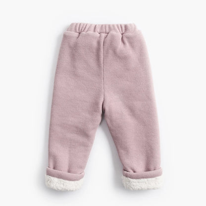 Winter Thickened Infants Long Pants Fashion Kids Pants Solid Warm Children Clothes