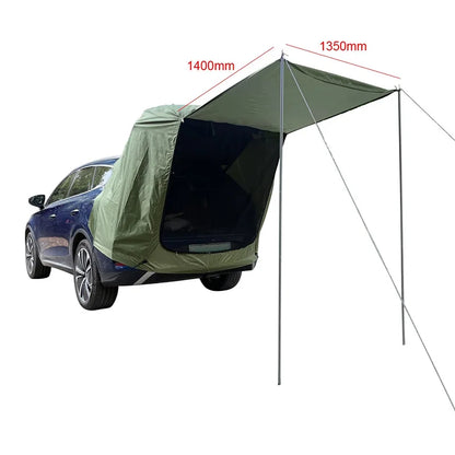 Outdoor Car Rear Tent Camping Picnic Car Rear Tent with Canopy Car Rear Extension Tent Sunshine-Proof Rain-Proof Car Rear Tent