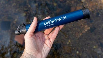 Lifestraw Personal Water Filter for Hiking, Travel and Emergency, Navy, 4 PK