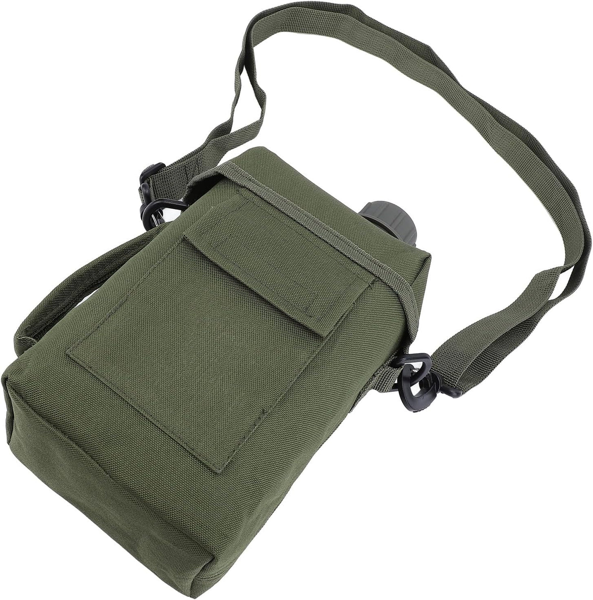 2L Tactical Water Bottle - Insulated Water Bottle, Military Water Bottle with Rugged, Removable Sleeve Tactical Carrier Bag Leak Proof PVC for Outdoor Sport (OD Green)