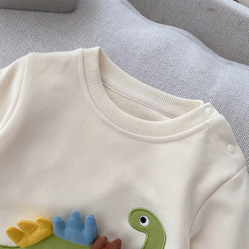 Cute Newborn Baby Dinosaur Romper 0-2Years Infant Boy Girl Long Sleeve O-Neck Cartoon Jumpsuit Playsuit Outwear Autumn Clothes