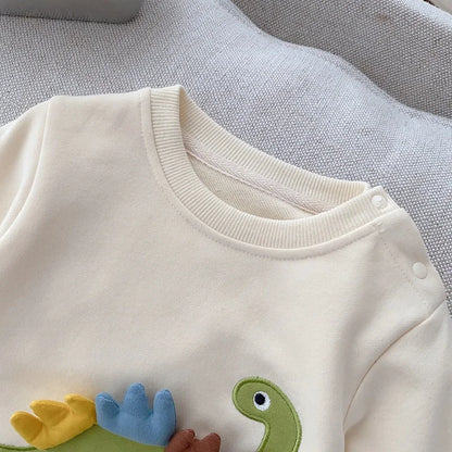 Cute Newborn Baby Dinosaur Romper 0-2Years Infant Boy Girl Long Sleeve O-Neck Cartoon Jumpsuit Playsuit Outwear Autumn Clothes