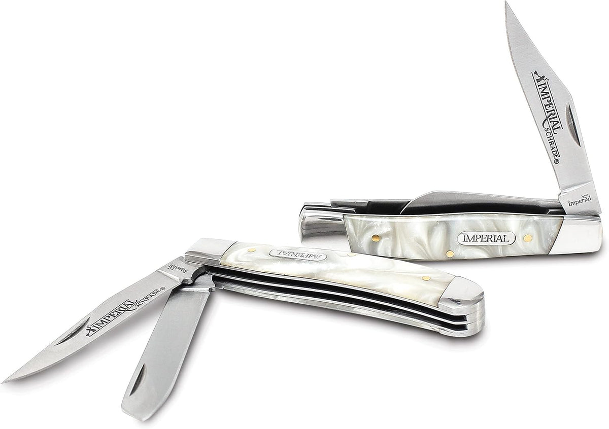 Schrade  IMP13L Stainless Steel Large 2 Blade Pocket Knife