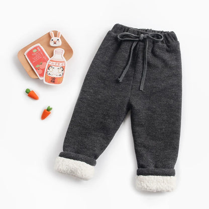 Winter Thickened Infants Long Pants Fashion Kids Pants Solid Warm Children Clothes
