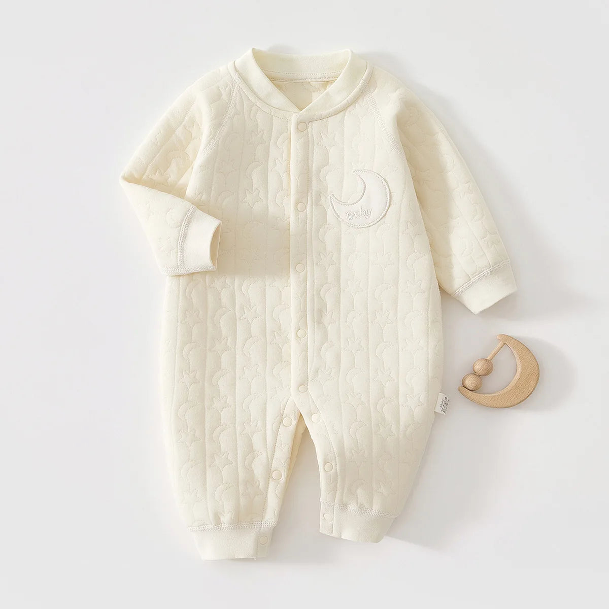Baby Jumpsuit Autumn and Winter Pure Cotton Warm Newborn Inner Clothes for Boys and Girls Baby Pajamas 0-18 Moths