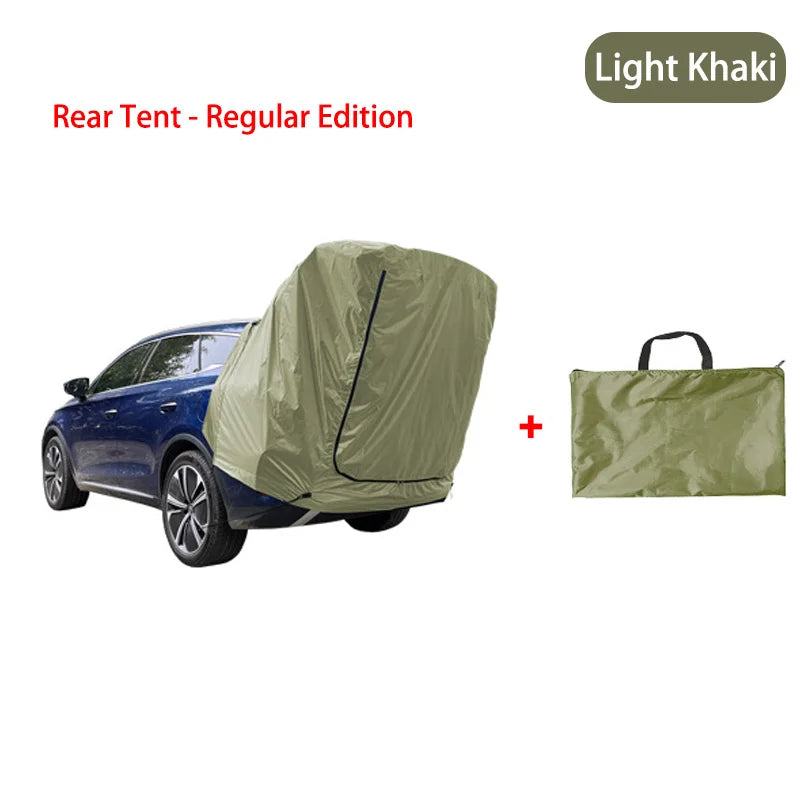 Outdoor Car Rear Tent Camping Picnic Car Rear Tent with Canopy Car Rear Extension Tent Sunshine-Proof Rain-Proof Car Rear Tent