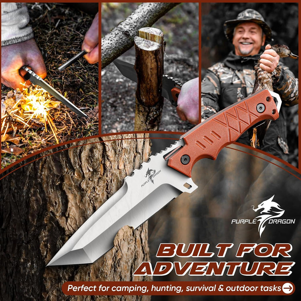Camping Knife with Sheath -Survival Knives Plain Blade
