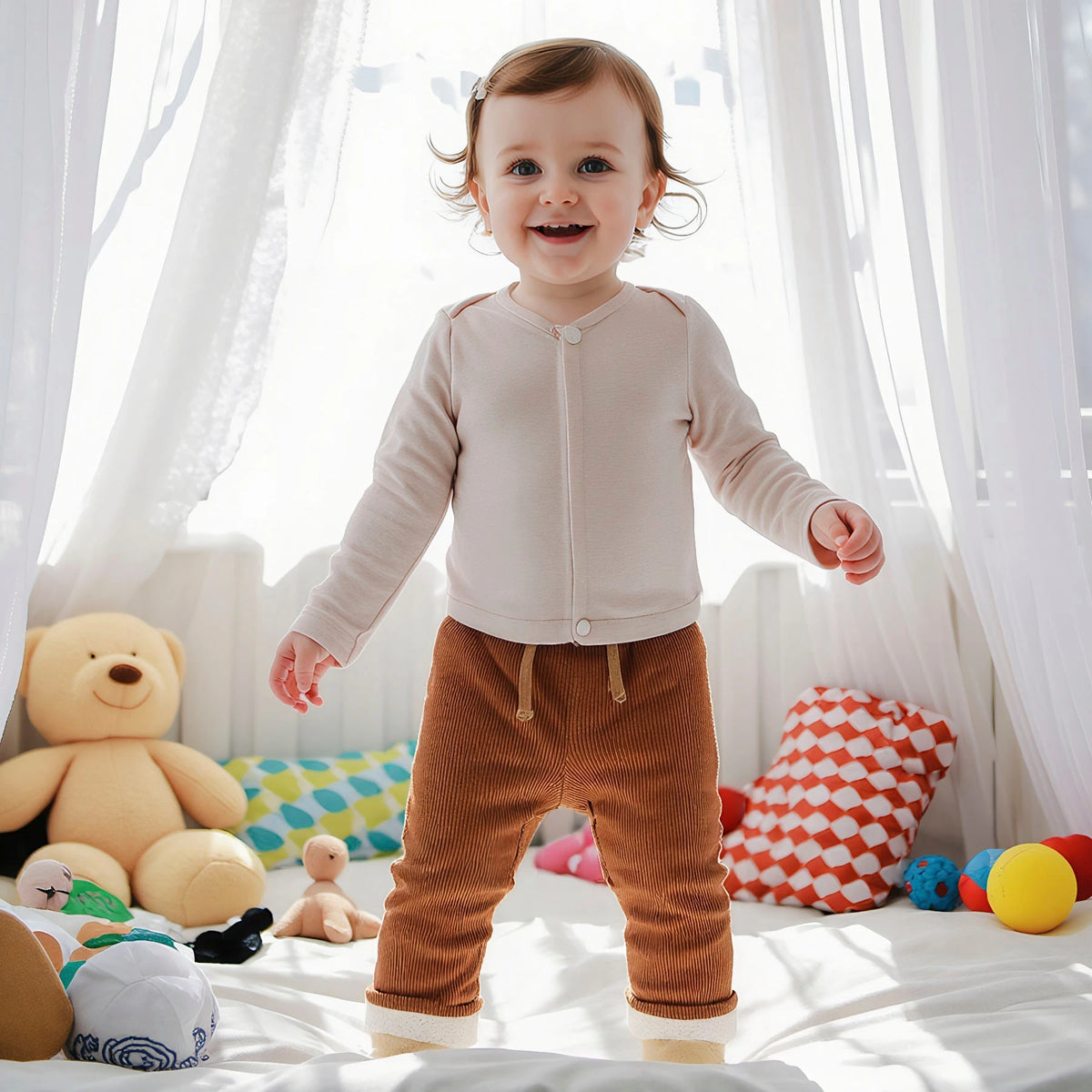 Winter Thickened Infants Long Pants Fashion Kids Pants Solid Warm Children Clothes