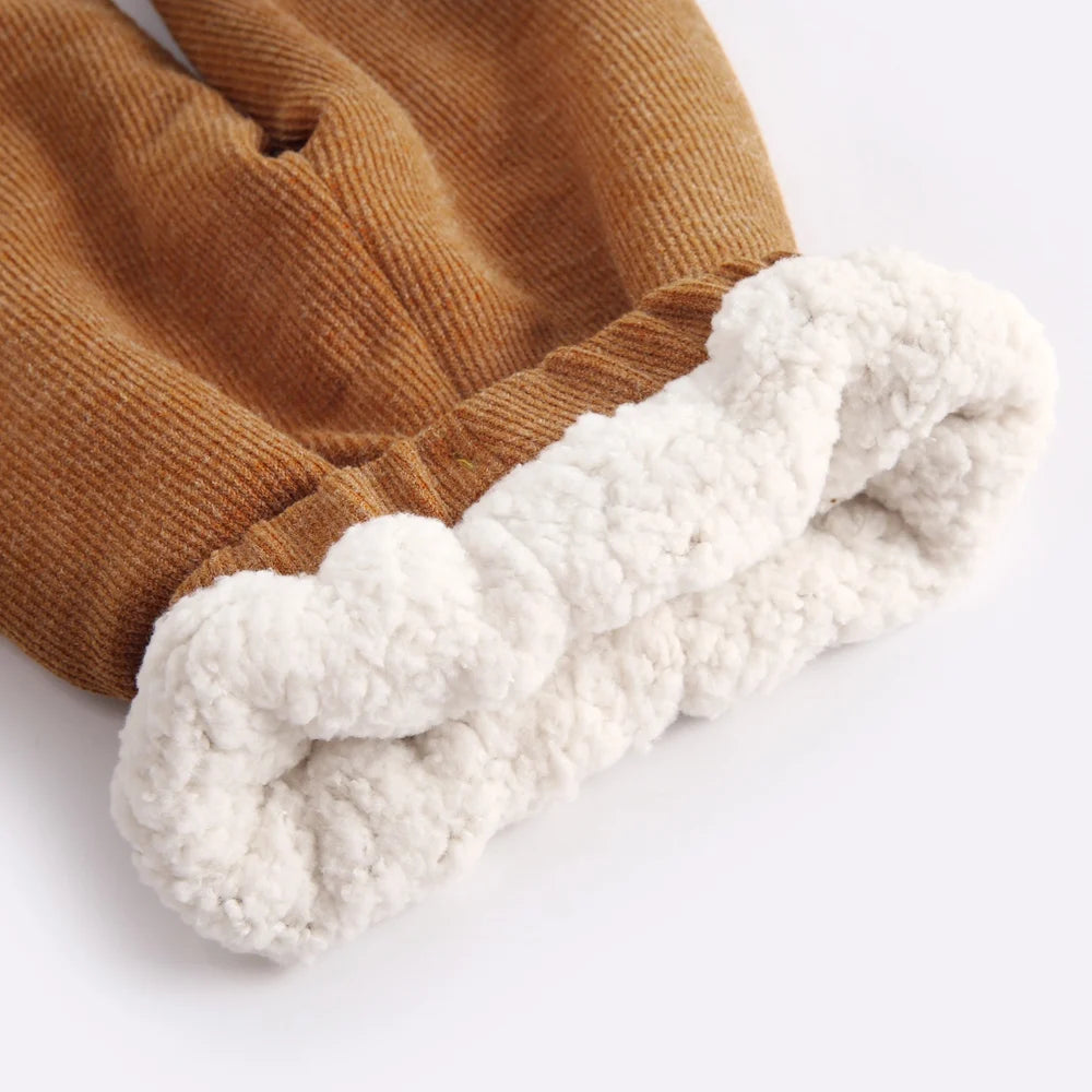 Winter Thickened Infants Long Pants Fashion Kids Pants Solid Warm Children Clothes