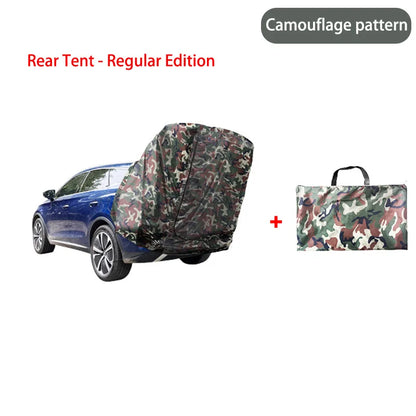 Outdoor Car Rear Tent Camping Picnic Car Rear Tent with Canopy Car Rear Extension Tent Sunshine-Proof Rain-Proof Car Rear Tent