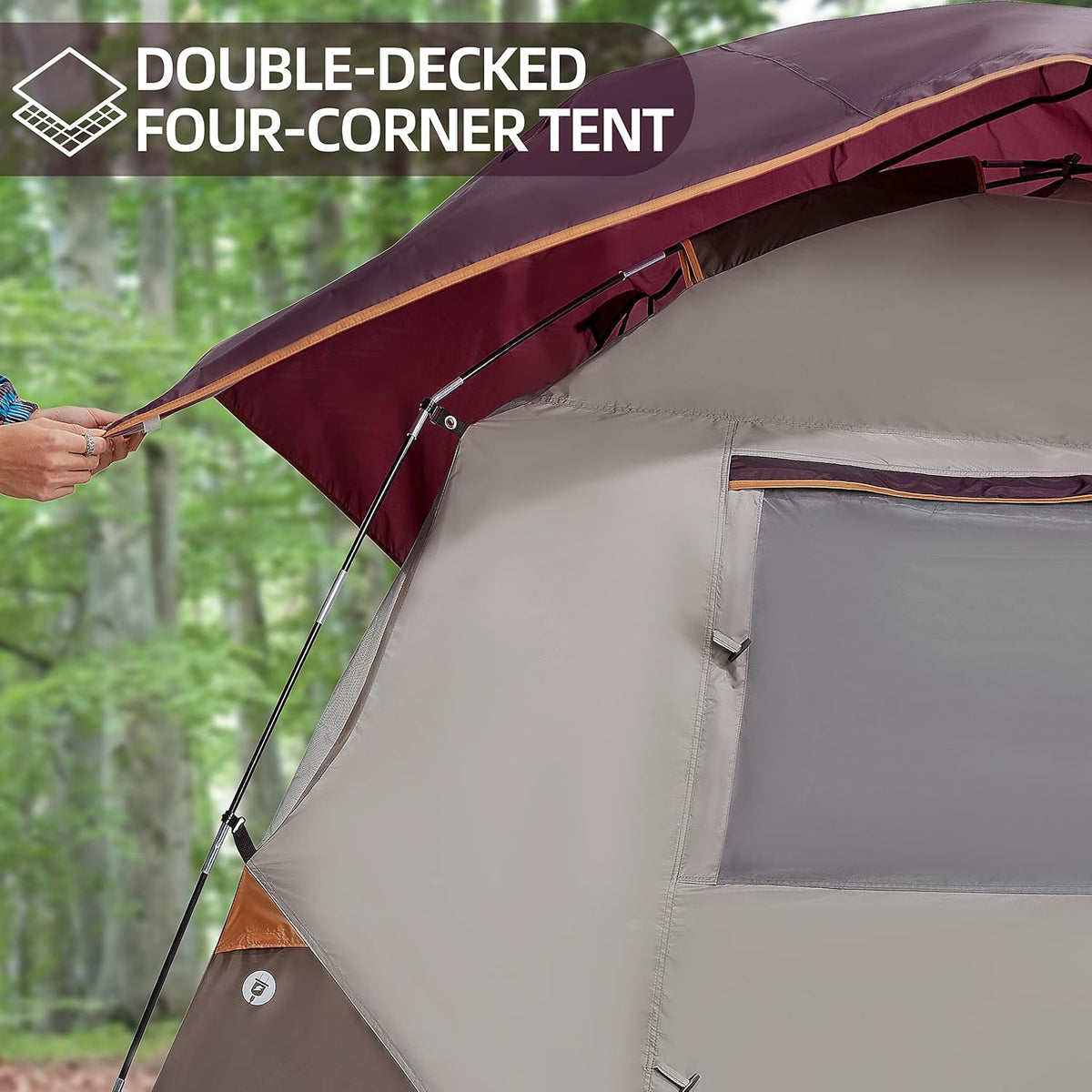 Tents for Camping 4/8 Person Waterproof Tent Quick Setup Folding Outdoor Backpacking Tents Family Hiking