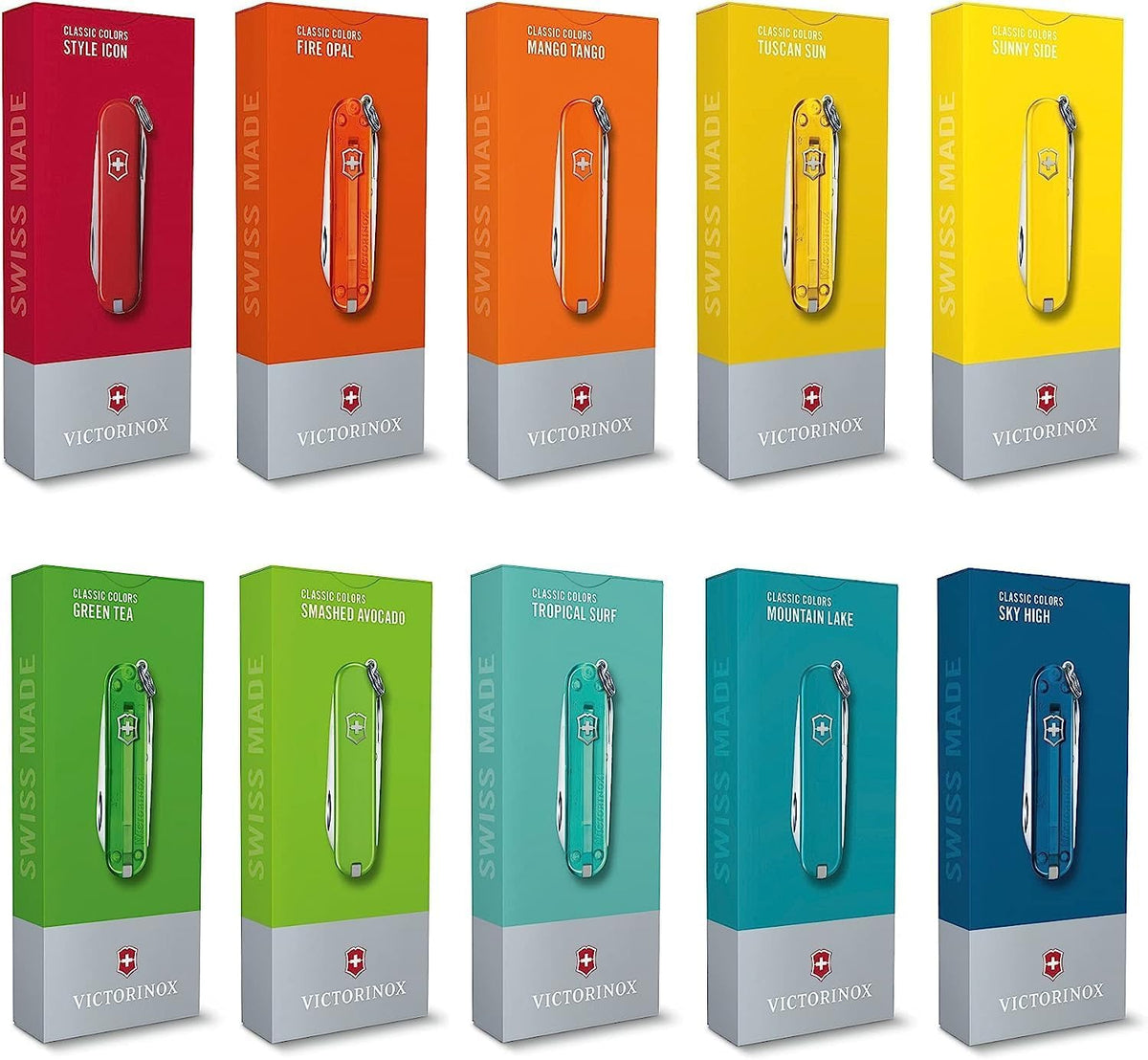 Victorinox Classic SD Swiss Army Knife, Compact, 7 Functions, Swiss Made Pocket Knife with Small Blade, Screwdriver and Key Ring - Persian Indigo (Purple Translucent)
