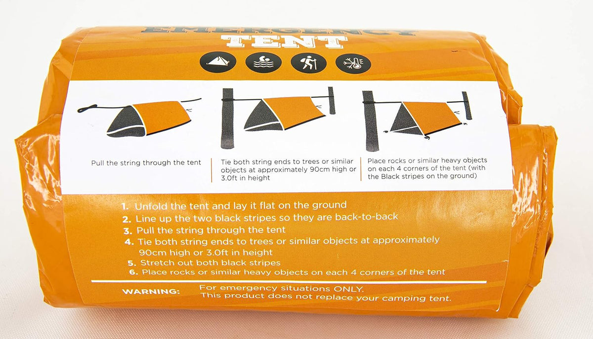 Emergency Shelter Survival Tent, Waterproof Camping Kit - 2 Person
