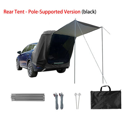 Outdoor Car Rear Tent Camping Picnic Car Rear Tent with Canopy Car Rear Extension Tent Sunshine-Proof Rain-Proof Car Rear Tent