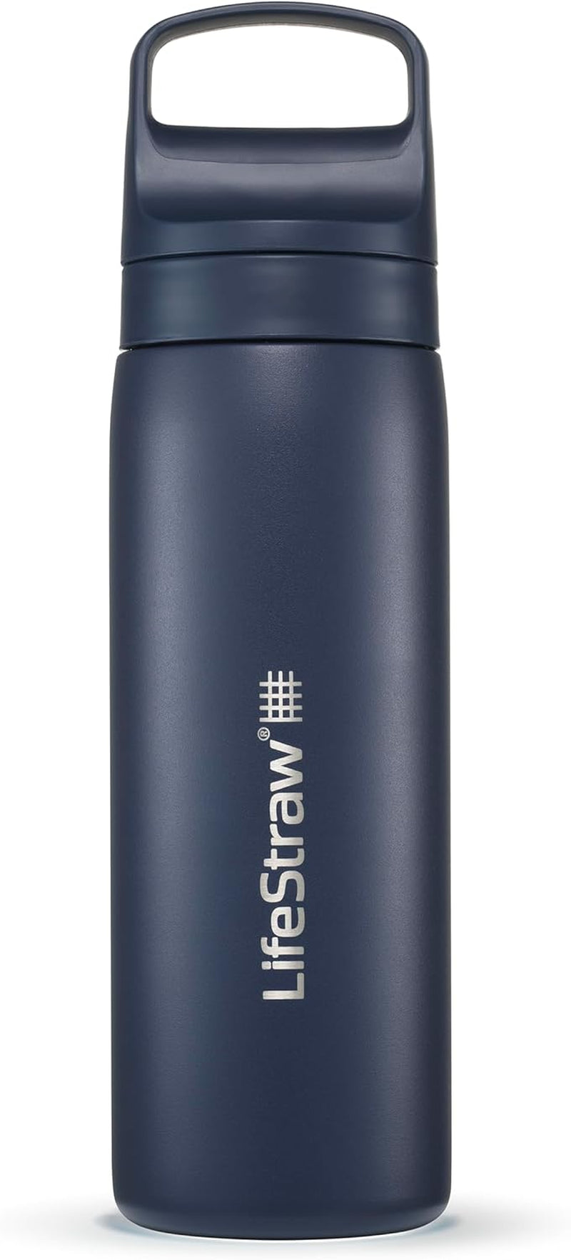 Lifestraw Go Series Stainless Steel Water Filter Bottle, 18 Oz, Aegean Sea