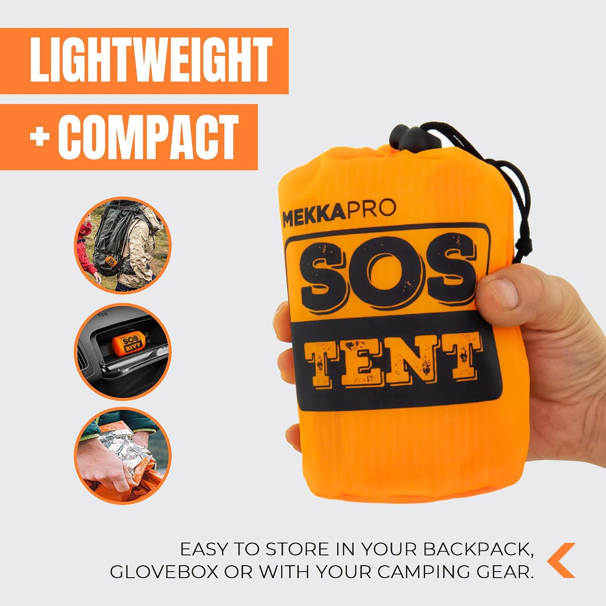 Emergency Shelter Survival Tent, Waterproof Camping Kit - 2 Person