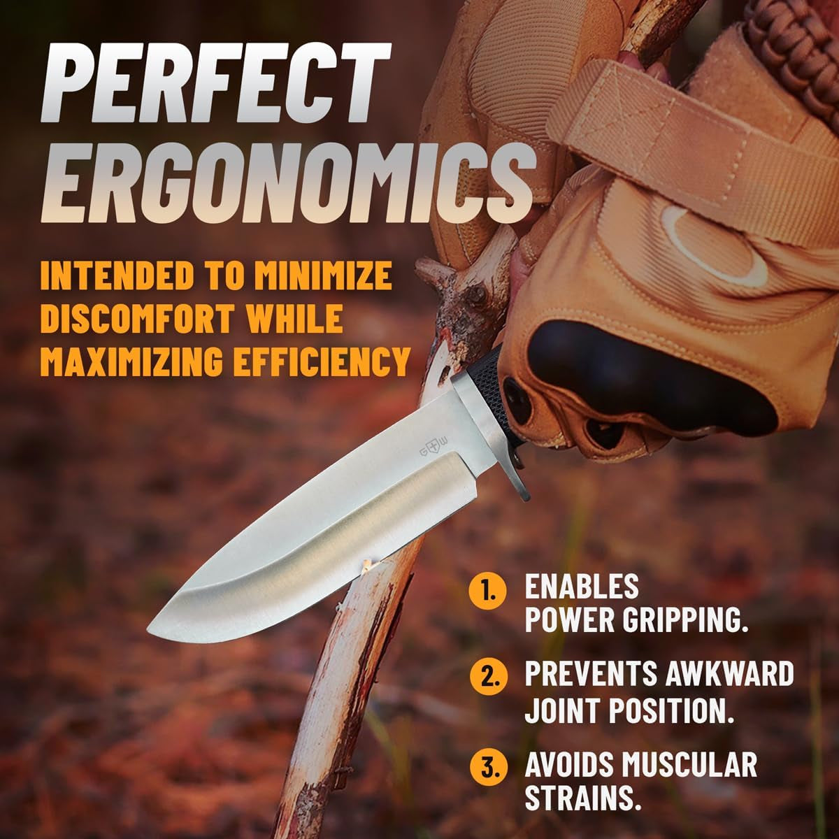 Hunting Knife with Sheath Survival Knives for Men - Best Tactical Camping Hunting Hiking Knife - Bushcraft Field Gear Accessories Tool - Fixed Blade Sharp Knofe with Rubber Handle for Men 148109